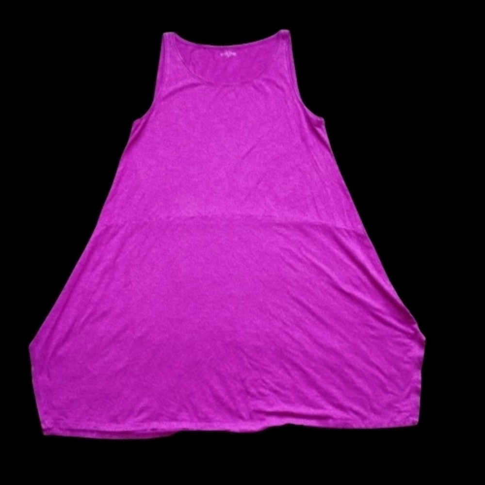 NEW hemp‎ blend maxi dress, sleeveless flare cut, size M purple